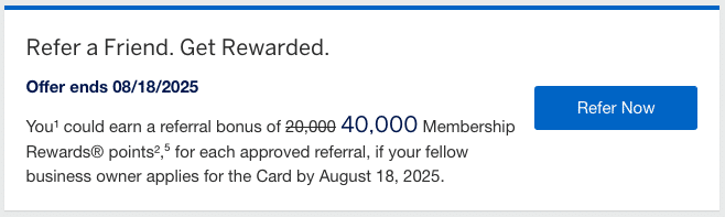 Screenshot of double referral bonus
